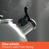 imageCirculon Enamel on Steel Whistling TeakettleTeapot With FlipUp Spout 2 Quart  BlackGray