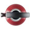 imageCirculon Enamel on Steel Whistling TeakettleTeapot With FlipUp Spout 2 Quart  BlackRed