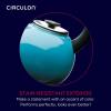 imageCirculon Enamel on Steel Whistling TeakettleTeapot With FlipUp Spout 2 Quart  BlackTurquoise