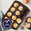 imageCirculon Nonstick Bakeware 12Cup Muffin Tin Brown SteelChocolate