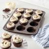imageCirculon Nonstick Bakeware 12Cup Muffin Tin Brown SteelChocolate