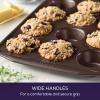 imageCirculon Nonstick Bakeware 12Cup Muffin Tin Brown SteelChocolate