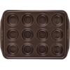 imageCirculon Nonstick Bakeware 12Cup Muffin Tin Brown SteelChocolate