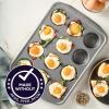 imageCirculon Nonstick Bakeware 12Cup Muffin Tin Brown SteelGray
