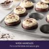 imageCirculon Nonstick Bakeware 12Cup Muffin Tin Brown SteelGray