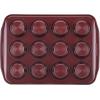 imageCirculon Nonstick Bakeware 12Cup Muffin Tin Brown SteelMerlot