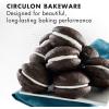 imageCirculon Total Bakeware Nonstick Cookie Baking Sheet 10quot x 15quot Dark Gray11 x 17 Pack of 2