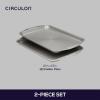 imageCirculon Total Bakeware Nonstick Cookie Baking Sheet 10quot x 15quot Dark Gray2 Piece  10 x 15
