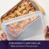 imageCirculon Total Bakeware Set Nonstick Cookie Baking Sheets with Cooling Rack 3 Piece Gray10 Piece