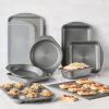imageCirculon Total Bakeware Set Nonstick Cookie Baking Sheets with Cooling Rack 3 Piece Gray10 Piece