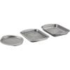 imageCirculon Total Bakeware Set Nonstick Cookie Baking Sheets with Cooling Rack 3 Piece Gray4Piece