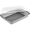 imageCirculon Total Nonstick Baking Pan With Lid  Nonstick Cake Pan With Lid Rectangle  9 Inch x 13 Inch Gray