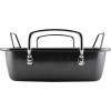 imageCirculon Ultra Lasting Nonstick RoasterRoasting Pan with Easy Serve Rack 17 Inch x 13 Inch BlackEasy Serve Rack