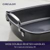 imageCirculon Ultra Lasting Nonstick RoasterRoasting Pan with Easy Serve Rack 17 Inch x 13 Inch BlackEasy Serve Rack