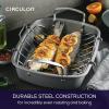 imageCirculon Ultra Lasting Nonstick RoasterRoasting Pan with Easy Serve Rack 17 Inch x 13 Inch BlackWith URack