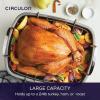imageCirculon Ultra Lasting Nonstick RoasterRoasting Pan with Easy Serve Rack 17 Inch x 13 Inch BlackWith URack