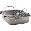 imageCirculon Ultra Lasting Nonstick RoasterRoasting Pan with Easy Serve Rack 17 Inch x 13 Inch BlackWith URack