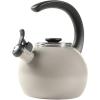 imageCirculon Enamel on Steel Whistling TeakettleTeapot With FlipUp Spout 2 Quart  BlackGray