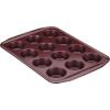 imageCirculon Nonstick Bakeware 12Cup Muffin Tin Brown SteelMerlot