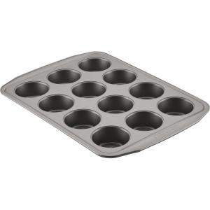 imageCirculon Nonstick Bakeware 12Cup Muffin Tin Brown SteelGray
