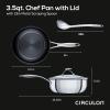 imageCirculon Clad Stainless Steel Chef Pan and Utensil Set with Hybrid SteelShield and Nonstick Technology