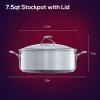 imageCirculon Stainless Steel Stockpot with Lid and SteelShield Hybrid Stainless and Nonstick Technology 75 Quart Silver