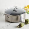 imageCirculon Stainless Steel Stockpot with Lid and SteelShield Hybrid Stainless and Nonstick Technology 75 Quart Silver