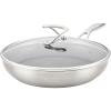 imageCirculon Stainless Steel Frying PanSkillet with Lid and SteelShield Hybrid Stainless and Nonstick Technology 12 Inch Silver