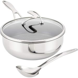 imageCirculon Clad Stainless Steel Chef Pan and Utensil Set with Hybrid SteelShield and Nonstick Technology