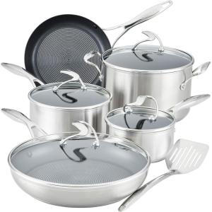imageCirculon Stainless Steel Cookware Pots and Pans Set with SteelShield Hybrid Stainless and Nonstick Technology