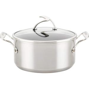 imageCirculon Stainless Steel Sauce PanSaucepan with Lid and SteelShield Hybrid Stainless and Nonstick Technology 4 Quart Silver