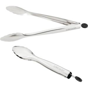 imageCirculon Tools and Gadgets Stainless Steel KitchenCookingUtensils Set 3 Piece2 Piece Tongs
