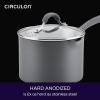 imageCirculon Radiance Hard Anodized Nonstick Frying  Fry Pan Set  Skillet Set  85 Inch 10 Inch and 1225 Inch  GraySaucepan 3 Quart