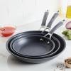imageCirculon Radiance Hard Anodized Nonstick Frying  Fry Pan Set  Skillet Set  85 Inch 10 Inch and 1225 Inch  GraySkillet Set 85   10   1225