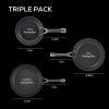 imageCirculon Radiance Hard Anodized Nonstick Frying  Fry Pan Set  Skillet Set  85 Inch 10 Inch and 1225 Inch  GraySkillet Set 85   10   1225