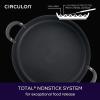 imageCirculon Radiance Hard Anodized Nonstick Frying  Fry Pan Set  Skillet Set  85 Inch 10 Inch and 1225 Inch  GrayWide Stockpot 10 Quart