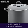 imageCirculon Radiance Hard Anodized Nonstick Frying  Fry Pan Set  Skillet Set  85 Inch 10 Inch and 1225 Inch  GrayWide Stockpot 10 Quart
