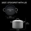 imageCirculon Radiance Hard Anodized Nonstick Frying  Fry Pan Set  Skillet Set  85 Inch 10 Inch and 1225 Inch  GrayWide Stockpot 10 Quart