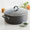 imageCirculon Radiance Hard Anodized Nonstick Frying  Fry Pan Set  Skillet Set  85 Inch 10 Inch and 1225 Inch  GrayWide Stockpot 75 Quart