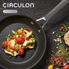 imageCirculon Radiance Hard Anodized Nonstick Frying  Fry Pan Set  Skillet Set  85 Inch 10 Inch and 1225 Inch  GrayWide Stockpot 75 Quart