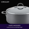 imageCirculon Radiance Hard Anodized Nonstick Frying  Fry Pan Set  Skillet Set  85 Inch 10 Inch and 1225 Inch  GrayWide Stockpot 75 Quart