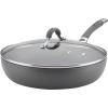 imageCirculon Radiance Hard Anodized Nonstick Frying  Fry Pan Set  Skillet Set  85 Inch 10 Inch and 1225 Inch  GraySkillet 12 Inch