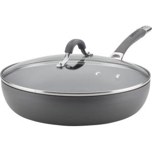 imageCirculon Radiance Hard Anodized Nonstick Frying  Fry Pan Set  Skillet Set  85 Inch 10 Inch and 1225 Inch  GraySkillet 12 Inch