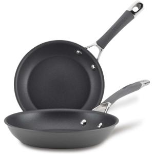 imageCirculon Radiance Hard Anodized Nonstick Frying  Fry Pan Set  Skillet Set  85 Inch 10 Inch and 1225 Inch  GraySkillet Set 85 Inch  10 Inch