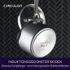 imageCirculon A1 Series with ScratchDefense Technology Nonstick Induction Straining Sauce Pan with Lid 3 Quart Aluminum Graphite2 Quarts