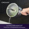 imageCirculon A1 Series with ScratchDefense Technology Nonstick Induction Straining Sauce Pan with Lid 3 Quart Aluminum Graphite2 Quarts
