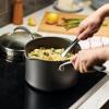 imageCirculon A1 Series with ScratchDefense Technology Nonstick Induction Straining Sauce Pan with Lid 3 Quart Aluminum Graphite3 Quarts