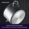 imageCirculon A1 Series with ScratchDefense Technology Nonstick Induction Straining Sauce Pan with Lid 3 Quart Aluminum Graphite8 Quarts