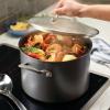 imageCirculon A1 Series with ScratchDefense Technology Nonstick Induction Straining Sauce Pan with Lid 3 Quart Aluminum Graphite8 Quarts