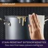 imageCirculon A1 Series with ScratchDefense Technology Nonstick Induction Straining Sauce Pan with Lid 3 Quart Aluminum Graphite8 Quarts
